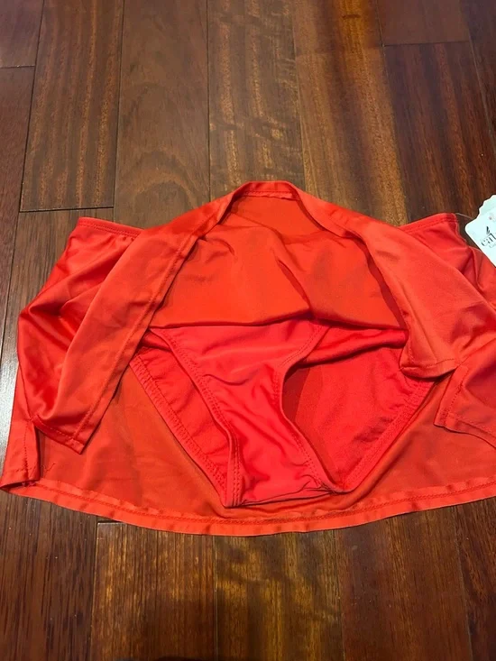 NWT Catalina Bright Red Swim Skirt Bottom Skort Small 4/6 Bathing Suit - Picture 6 of 10